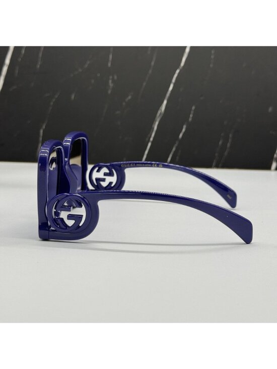 Gucci GG1326S 006 Purple Square Oversaized Women Sunglasses Authentic NEW